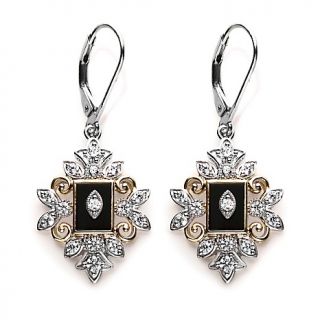 Jewelry Earrings Drop Xavier .68ct Absolute™ Onyx Floral Scroll