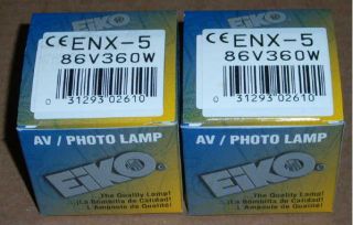 Lot 2x ENX 5 Projection Bulb/Lamp EIKO NOS   3M Overhead/Transparency