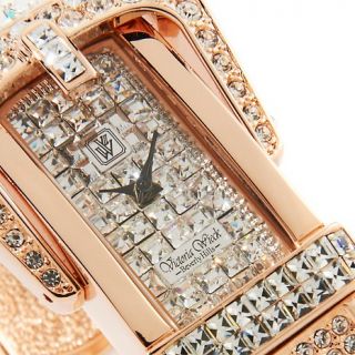 Victoria Wieck Princess and Pavé Crystal Buckle Cuff Watch