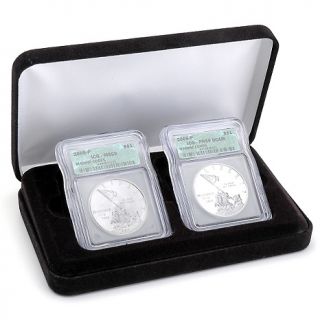 Coin Collector 2005 Marine MS69 and PR69 Silver Dollar Coin Set