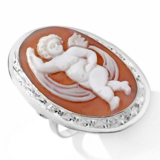 Italy Cameo by M+M Scognamiglio® 30mm Sardonyx Shell Sterling Silver