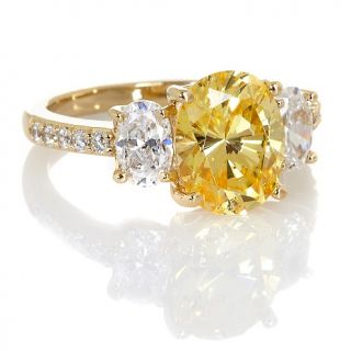 Jean Dousset Absolute Classics Canary 3 Stone Ring