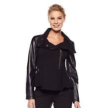  95 $ 79 90 colleen lopez leather striped ponte jacket $ 79 95 $ 169 90