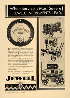 1930 Ad Jewell Electrical Instrument X ray Equipment ORIGINAL