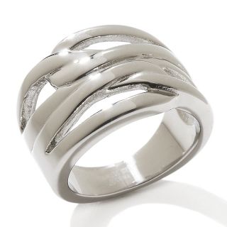 Jewelry Rings Fashion Stately Steel Interlocking Band Ring