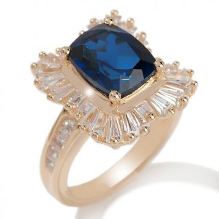 Xavier 4.72ct Absolute™ Created Sapphire and Baguette Ring