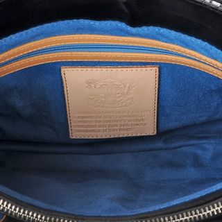 Sharif Couture Art Deco Buffalo Embossed Leather Handbag at