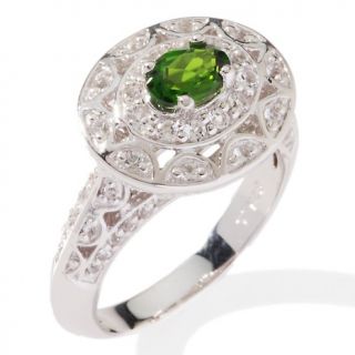 Victoria Wieck .79ct Chrome Diopside and White Topaz Sterling Silver