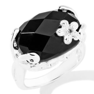  and gemstone floral accent sterling silver ring rating 3 $ 39 89 s h