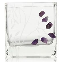 richard mishaan handcrafted amethyst square glass vase d