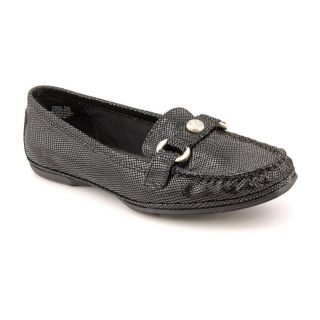 Anne Klein AK Ewen Womens Size 6.5 Black Leather Loafers Shoes