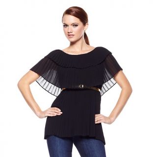 Fashion Tops Blouses IMAN Global Chic Classic Couture Pleated Top