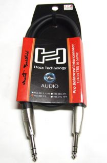 Hosa HSS 005 Pro 1 4 TRS Cable Cord 5ft Neutrik Rean