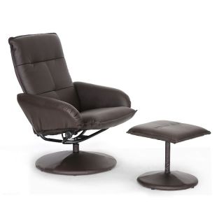 Cooper Brown Modern Recliner with Ottoman