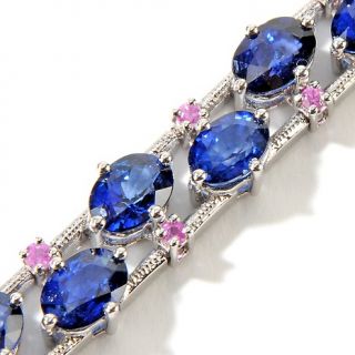 Colleen Lopez 20.01ct Blue Sapphire and Pink Sapphire Sterling Silver