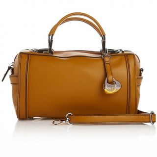 Handbags and Luggage Satchels Barr + Barr Leather Round Barrel
