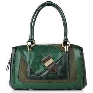 Sharif Glazed Leather and Stingray Embossed Satchel