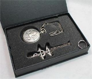 Full metal Alchemist Pocket Watch Necklace Ring Edward Elric