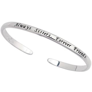 Sterling Silver Sentiment Bracelet   Always Sisters