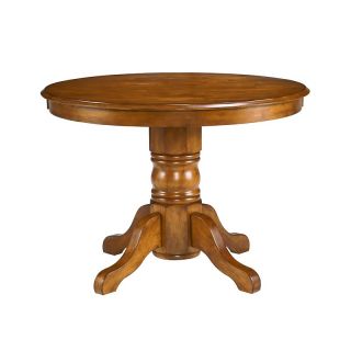 Home Styles Round Pedestal Dining Table   Cottage Oak
