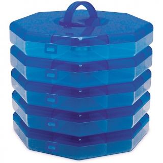 101 8658 scrapbooking ultimate stacker storage blue octagon note