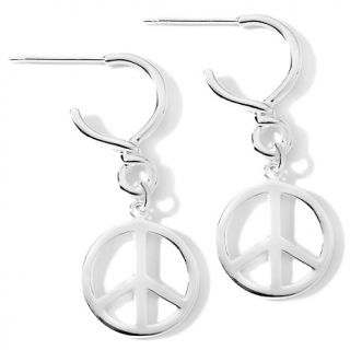 106 5279 sterling silver peace drop earrings note customer pick rating