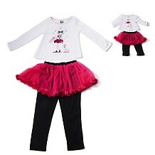 Dollie & Me Child and Doll Matching Pink Hearts Robe Set