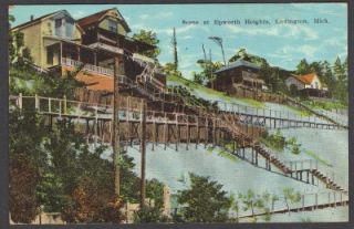 Scene At Epworth Heights Ludington Michigan MI Vintage Postcard