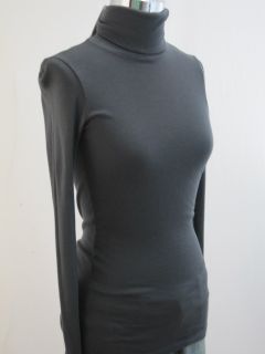 New Splendid Coal Gray Turtleneck Knit Shirt XSmall $50