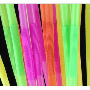 17 Inch Extra Long Straws 5 16 Wide 200 Flexible Neon Glow In The Dark