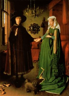 1434 Jan Van Eyck The Arnolfini Portrait Marriage Old Painting Artwork