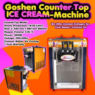 2012 Factory Direct Commercial Countertop Goshen Ice Cream Machine