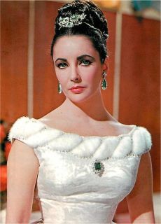 Elizabeth Taylor in the 1950s White Dress Modern Postcard #5