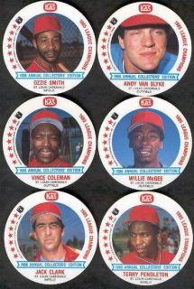 ozzie smith 7 1986 cardinals kas disc item is near mint or better