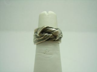 Mignon Faget Sterling Silver Folded Linen Style Ring