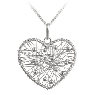108 7491 sterling silver heart shaped dreamcatcher pendant rating 1 $