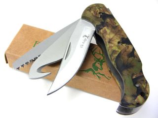Elk Ridge Camo handle 3 blade field dressing hunting, skinning knife
