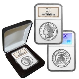 117 199 coin collector 1886 p ms63 ngc morgan silver dollar rating 3 $