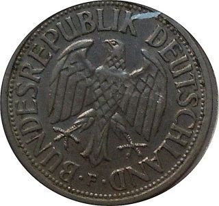 1962 F Germany 1 Deutsche Mark Coin Stutgart FREE UNNISURED WORLDWIDE