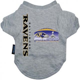Superbowl XLVII Champs Baltimore Ravens Pet T Shirt Small