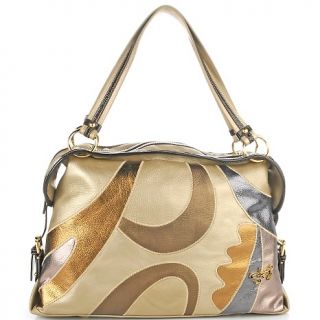 117 017 sharif sharif leather collage with swirl patchwork bag note