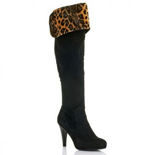 131 970 beverly feldman beverly feldman high boot with leopard cuff