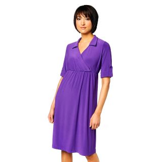 119 130 csc studio csc studio v neck crossover collar dress with roll