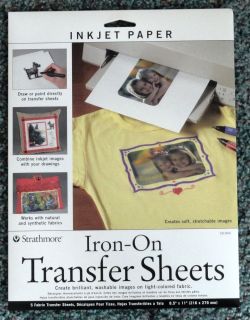 Iron On Fabric Transfer Sheets for Ink Jet Printers by Strathmore