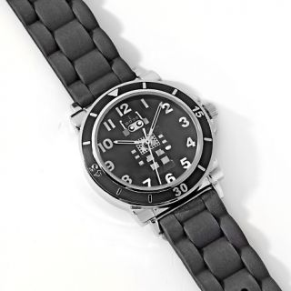 Vanilla Scented Black Jelly Band Robot Dial Mood Watch at