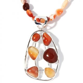 Jay King Jelly Opal Sterling Silver Pendant with 20 Necklace