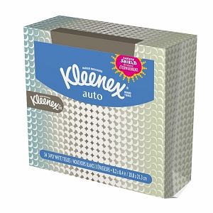 kleenex facial tissue auto size white 24 ct strong soft and absorbent