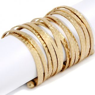 141 565 boheme by the stones goldtone multi row cuff bracelet rating