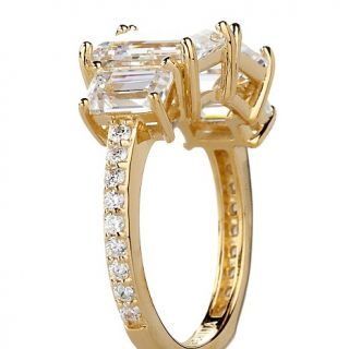 27ct Absolute™ Classics Emerald Cut and Pavé 4 Stone Ring