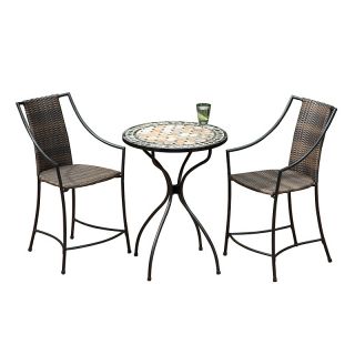 High Top Marble Bistro Set   3 Piece